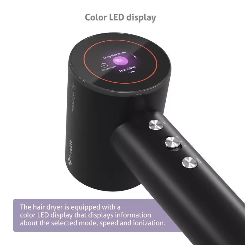 Secador de cabelo TLF TrueLife HairDryer D9 1600 W preto