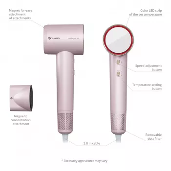 Secador de cabelo TLF TrueLife HairDryer D6 1600 W rosa