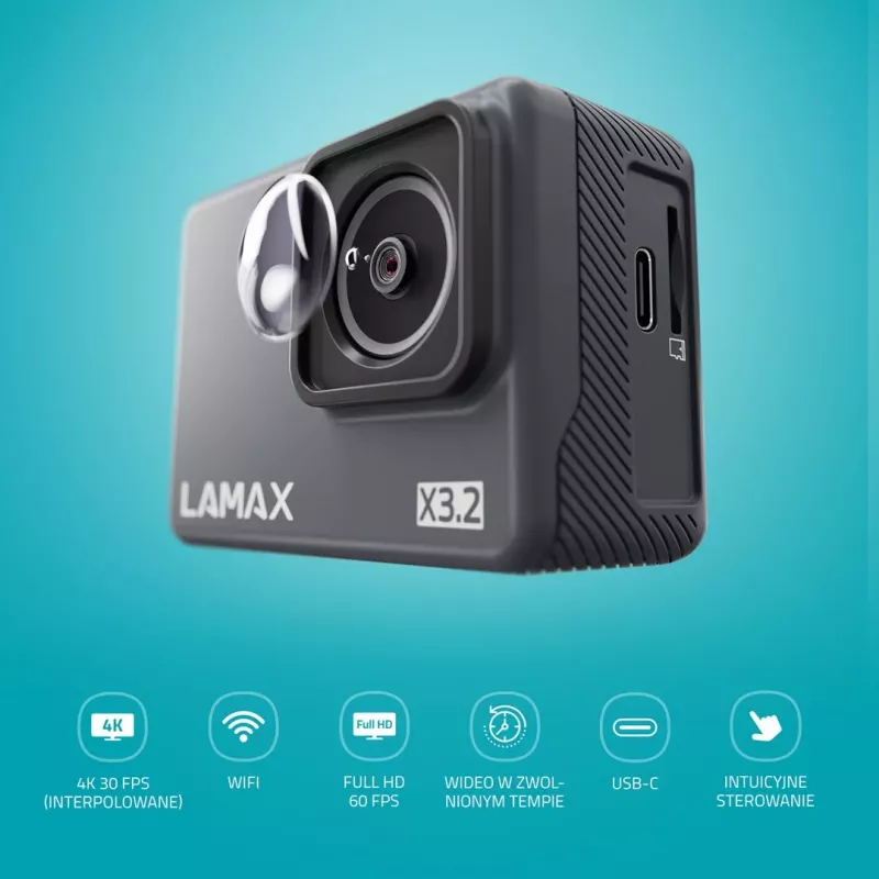 LAMAX X3.2 câmara de ação, 4K, 2", Wi-Fi, 12 MP