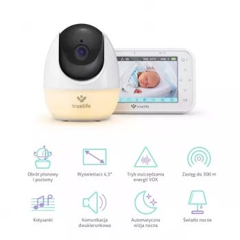 Intercomunicador de vídeo para bebé TLF TrueLife NannyCam R4 Pro