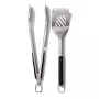 OXO Good Grips Conjunto de espátula e pinças para grelhar, Preto/Prata, 2 peças