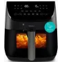Fritadeira de ar quente MEDION MD 13060 X20 XXL 6,6 L preta 1700 W com termómetro alimentar