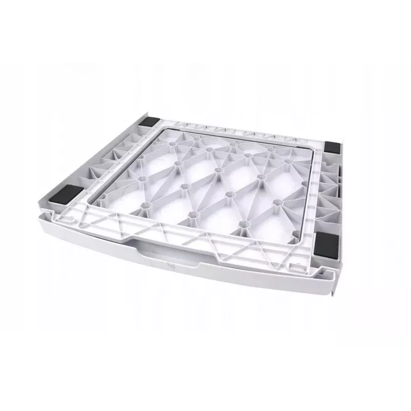 Conjunto de empilhamento para máquina de lavar e secar SC2 com gaveta e cinta de segurança, branco
