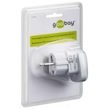Adaptador de viagem Goobay Mundo - Europa, branco (94026)