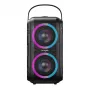 W-KING T9-2 Altifalante Bluetooth 100W RMS Altifalante de festa portátil com luzes RGB, IPX6, TWS, karaoke, powerbank, preto