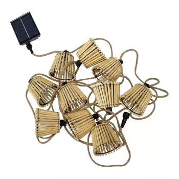 Fios de luzes LED solares NewGarden OKINAWA 8m 80 LEDs branco quente 3000K IP44