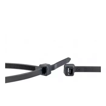 Abraçadeiras WKK pretas estabilizadas contra UV 200x4,8mm 100 unid.