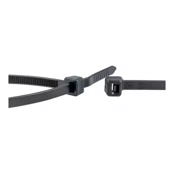 Abraçadeira WKK preta estabilizada contra UV 370x4,8mm 100 unidades