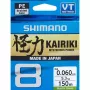 Fio de pesca trançado SHIMANO Kairiki 8 0,060mm 150m 5,3kg Mantis Green