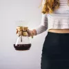 Máquina de café CHEMEX Classic 3 chávenas Pour-Over vidro borossilicato com colar de madeira e atilho de couro