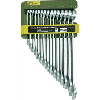 Conjunto de chaves combinadas PROXXON, 6-21 mm, 15 peças, aço cromo-vanádio, cromado mate
