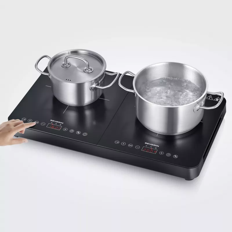 SEVERIN DK 1027 placa de indução dupla, preto mate