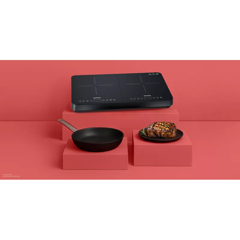SEVERIN DK 1027 placa de indução dupla, preto mate