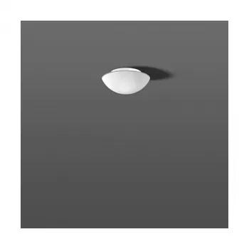RZB 211005.002 Luminária de Vidro Opalino 60W IP43 Seda Mate D=250mm
