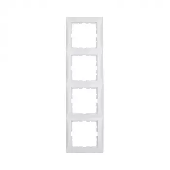 Berker S.1 Moldura de Cobertura 4 Módulos Branco Polar Brilhante