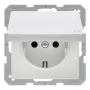 Berker 47516089 Tomada SCHUKO com Tampa Basculante Branco Polar Veludo