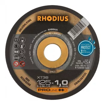 Rhodius XT38 Disco de corte 125x1,0x22,23 mm para metal