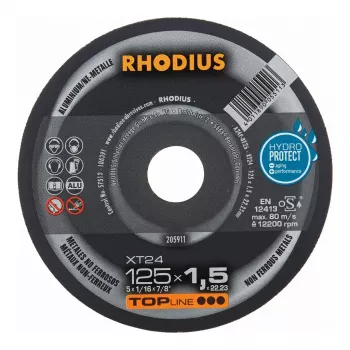 RHODIUS XT24 Disco de corte 125x1,5x22,23 mm 10 unid.