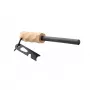 Krams Origin Outdoors Firesteel Edge - Acendedor de fogo com haste de ferrocerium, raspador de aço e cordão, punho preto, cordão laranja, compacto e leve para campismo, bushcraft, sobrevivência, preparação para emergências