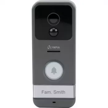 Olympia Campainha de vídeo VDB 824YA (6024) Full HD 1080p Campainha inteligente Wi-Fi com visão noturna, áudio bidirecional, IP54