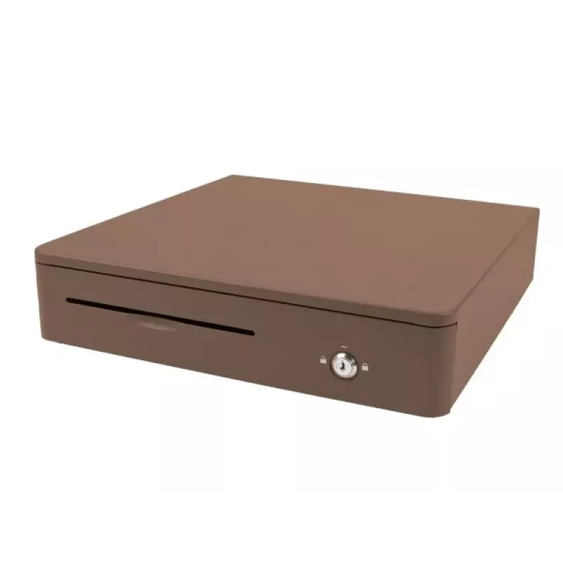 OLYMPIA M405 Gaveta de dinheiro eletrónica, preta, 4 compartimentos para notas/8 para moedas, 24V, RJ11/RJ12, cabo de 1,5 m