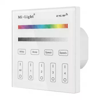 Comando LED MIBOXER T3 Smart Panel RGB/RGB-W 4 zonas Milight/Miboxer
