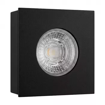 SYNERGY21 Synergy 21 LED foco de teto embutido Helios preto, quadrado, aro de montagem