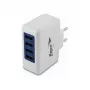 FLEPO fonte de alimentação USB 4 portas 100-240V 4A 20W preto ficha EU
