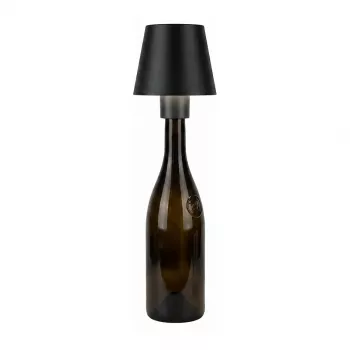 SYNERGY21 candeeiro de mesa LED com bateria recarregável para garrafas - exterior IP54 - dimmer tátil - antracite