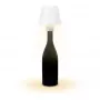 SYNERGY21 Synergy 21 candeeiro de mesa LED com bateria para garrafas, para exterior, IP54, interruptor tátil, regulável, branco