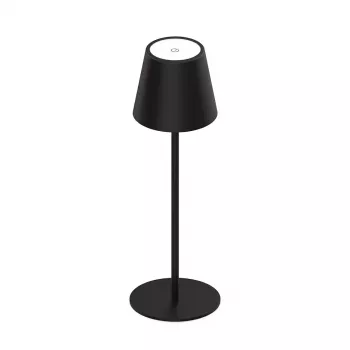 SYNERGY21 Synergy 21 candeeiro de mesa LED, recarregável, bateria - exterior IP54 - regulador tátil, regulável - preto