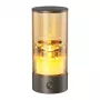 SYNERGY21 vela LED com bateria exterior IPX5 interruptor tátil regulável cinzento aço