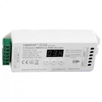 MIBOXER D3-CX Controlador LED DMX 3 canais RGB DMX512