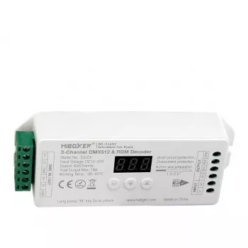 MIBOXER D1-CX Controlador LED DMX 1 canal DMX512 para 2,4 GHz RF