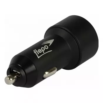 FLEPO Carregador de Carro 2 Portas 12V-24V - máx 4A - Quick Charge 3.0