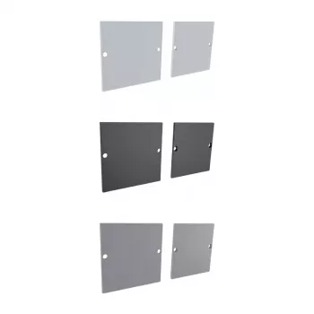 Synergy 21 LED Perfil U ALU3535 Tampa terminal (par) Prateado