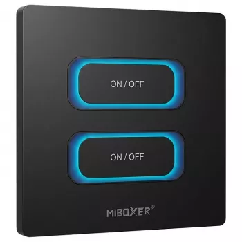 MIBOXER ESR2TB Comando à distância para painel LED 2 canais com sensor de movimento e dimmer, 2,4 GHz, Branco