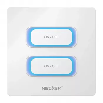 MIBOXER ESW2 Interruptor inteligente 2 canais WiFi + 2,4GHz Sensor de movimento Dimmer para Milight/Miboxer (Branco)
