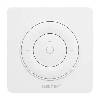 MIBOXER K3P-W comando LED 2,4GHz com roda de rotação, Dual White CCT, cantos arredondados, branco