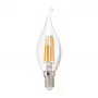 SYNERGY21 LED Retrofit E14 Vela Clara Ponta Curvada 4,5W Branco Quente Regulável