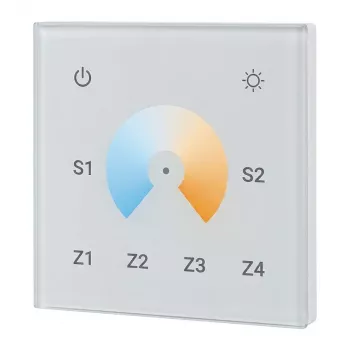 SYNERGY21 LED Controller EOS 05 Dimmer de parede Dual White (CCT) Touch 4 zonas