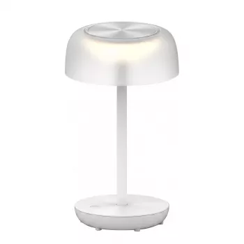 Candeeiro de mesa LED SYNERGY21 SOLAR/bateria, exterior IP54, regulador de intensidade por toque, branco transparente