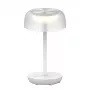 Candeeiro de mesa LED SYNERGY21 SOLAR/bateria, exterior IP54, regulador de intensidade por toque, branco transparente