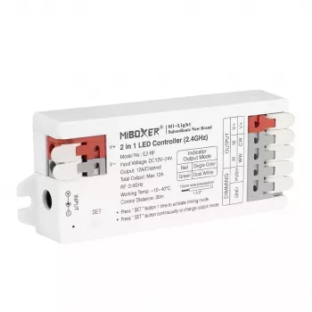 Controlador LED MIBOXER série E 2 em 1 cor única / branco duplo (CCT) 2,4GHz RF E2-RF