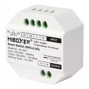 Miboxer Synergy 21 Interruptor inteligente LED WiFi 10A WiFi+2.4G MiLight (WL-SW1)