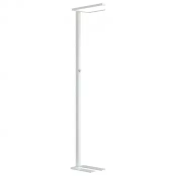 Synergy 21 LED Office Line Candeeiro de pé Dike branco, regulável