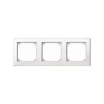 MERTEN Moldura para 3 tomadas branco polar 22,3 x 8,1 cm