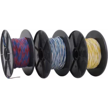 Cabo de telecomunicações EFB YV 2x0,6/1,1 mm branco/azul 100 m rolo