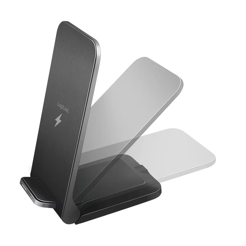 LogiLink suporte para smartphone e carregador sem fios preto