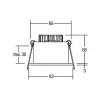 Brumberg 12266073 ETMESA projetor LED de encastrar redondo branco 6W 350mA IP54 2700K